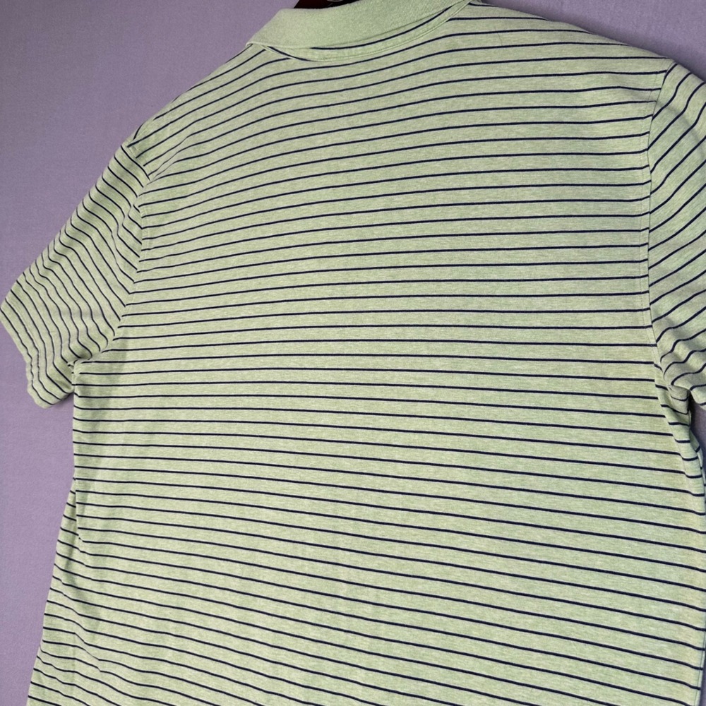 The Black Dog Striped Polo Shirt Mens XL Short Sleeve Green Golf Casual - Picture 11 of 11